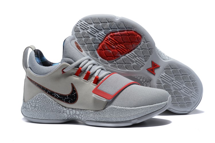 Nike PG 1 Gladiator PE Grey and Red For Sale rajabarbar Nike PG 1 Gladiator PE Grey and Red For Sale